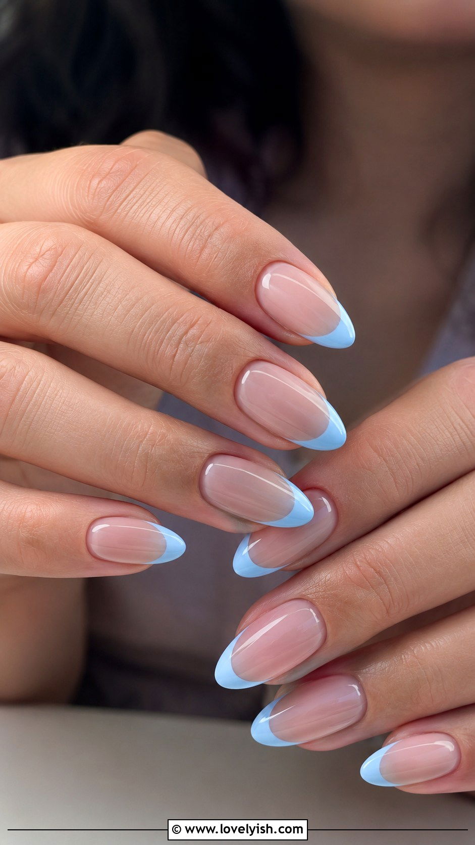 Baby Blue French Tip Nails - 50 pastel french tip nails - 50 pastel french tip nails
