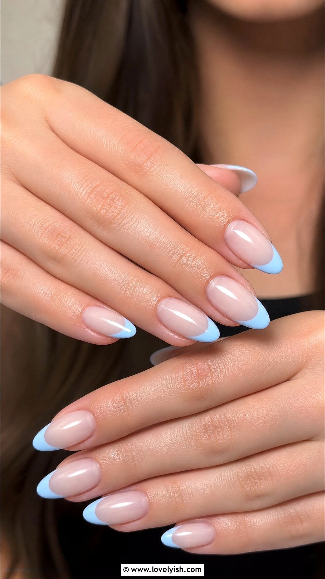 Baby Blue French Tip Nails - 25 blue nail design ideas - 25 blue nail design ideas