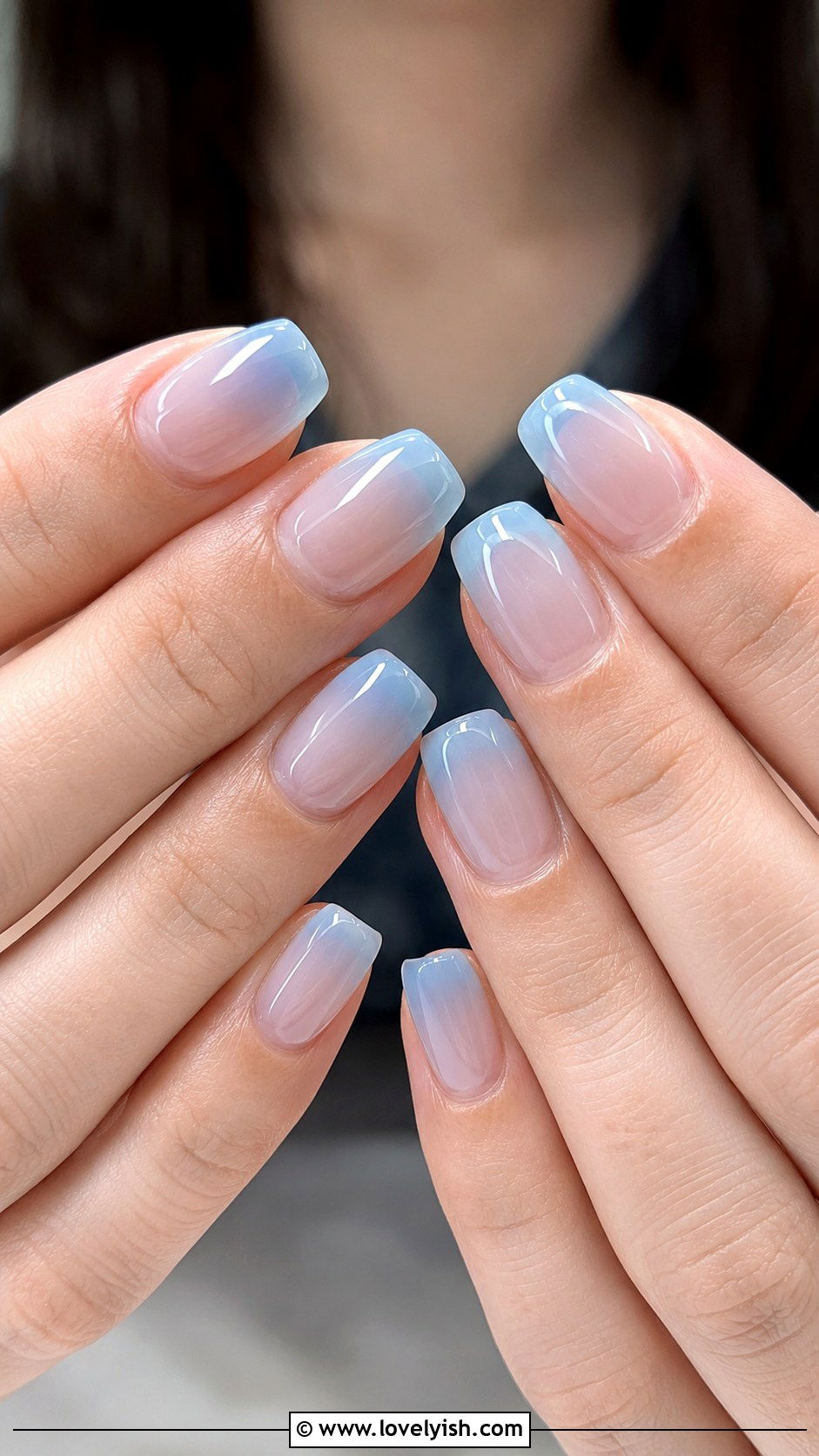 Baby Blue Jelly Nails - 50 baby blue nails - 50 baby blue nails