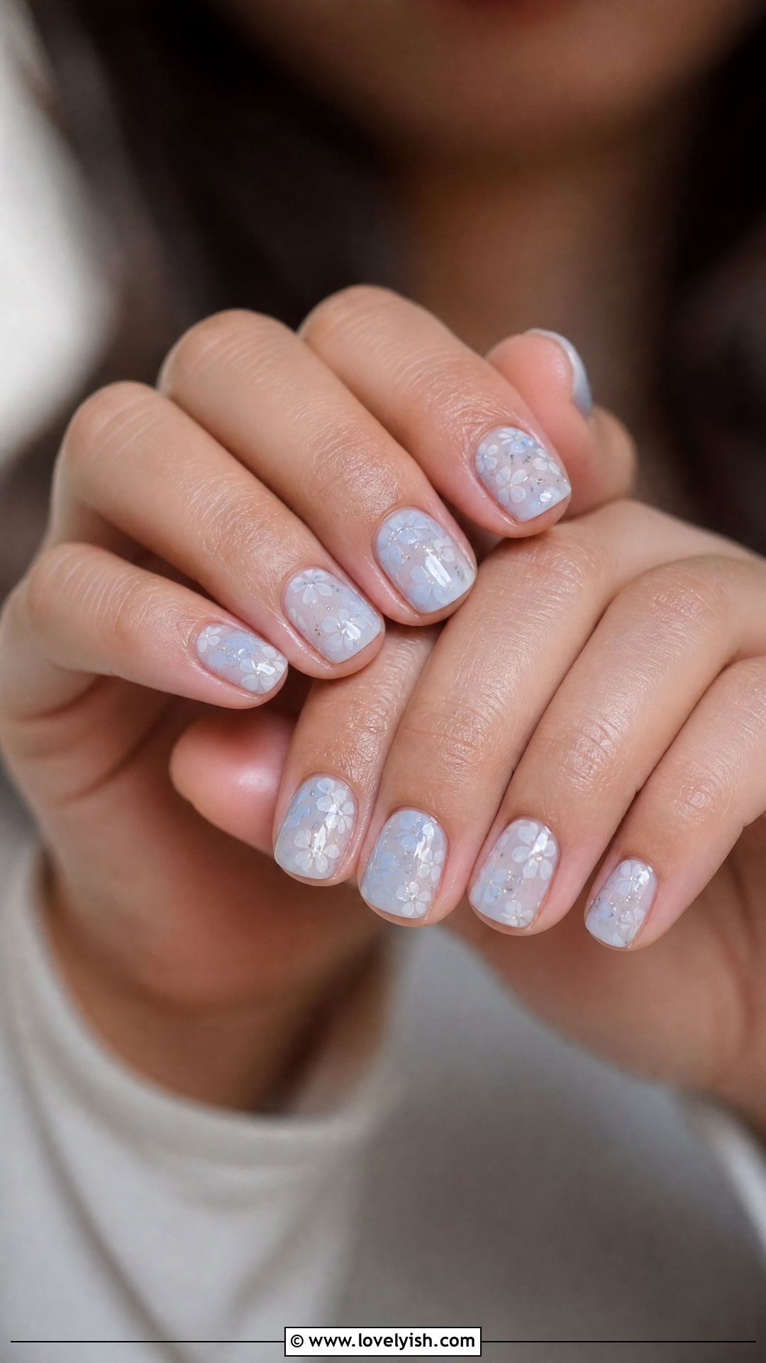 Baby Blue Milk Bath Nails - 50 milk bath nails - 50 milk bath nails