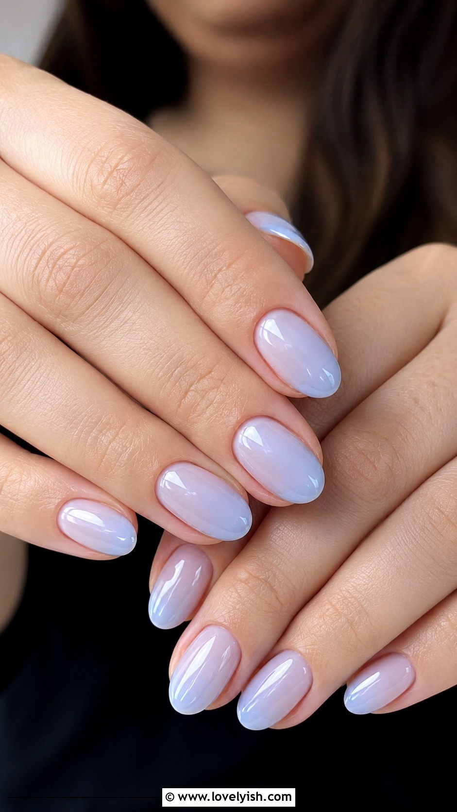Baby Blue Milky Nails - 50 baby blue nails - 50 baby blue nails