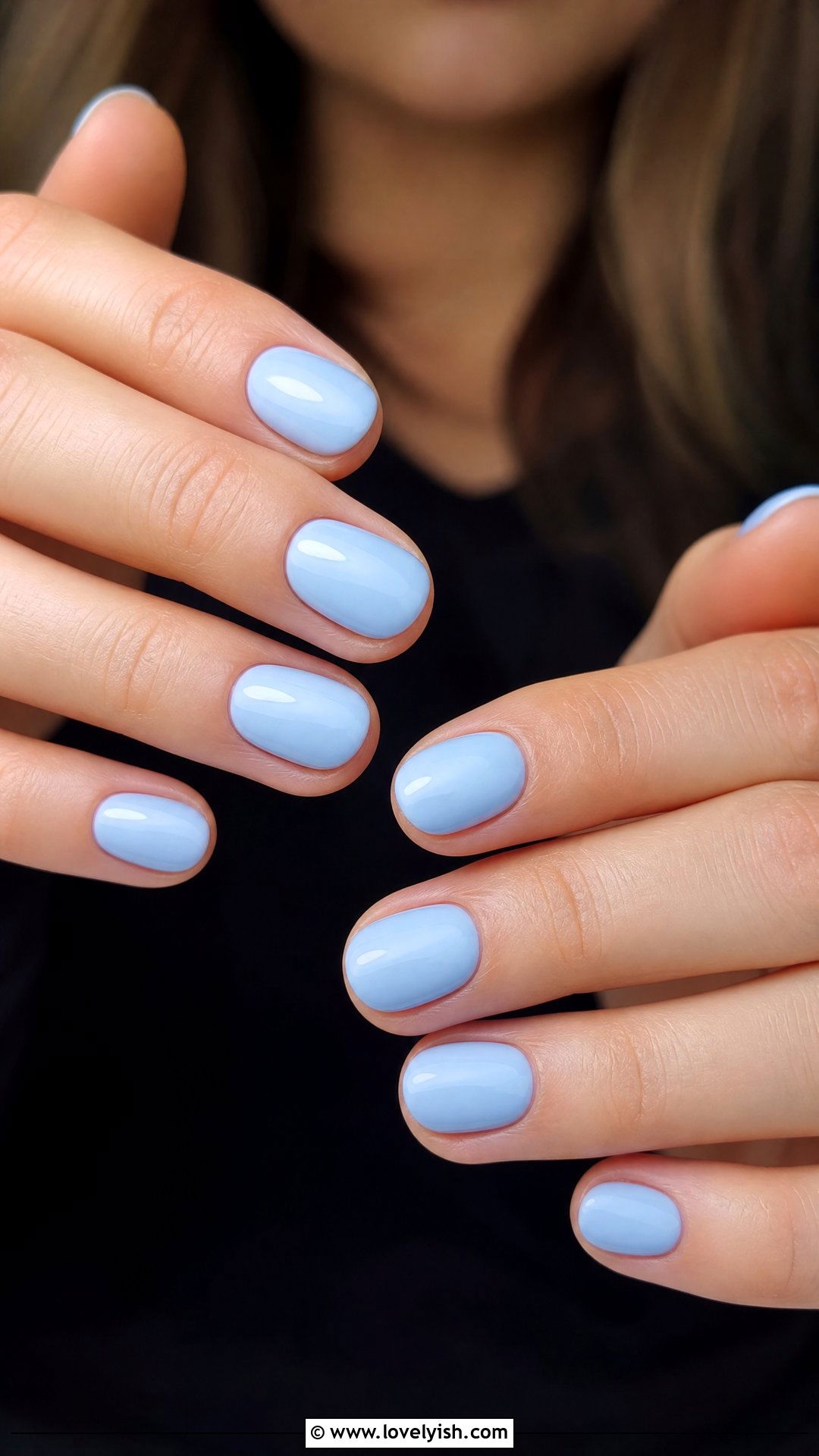 Baby Blue Round Nails - 50 round nails - 50 round nails