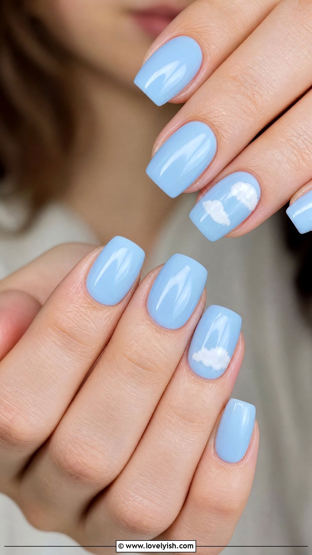 Baby Blue Sky Nails - 44 nails designs - 44 nails designs