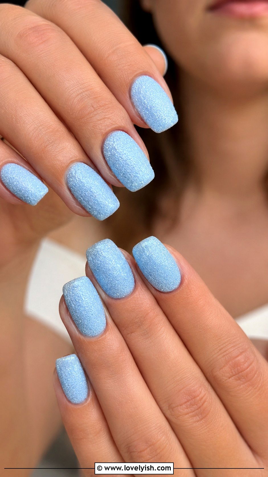 Baby Blue Sugar Nails - 50 baby blue nails - 50 baby blue nails