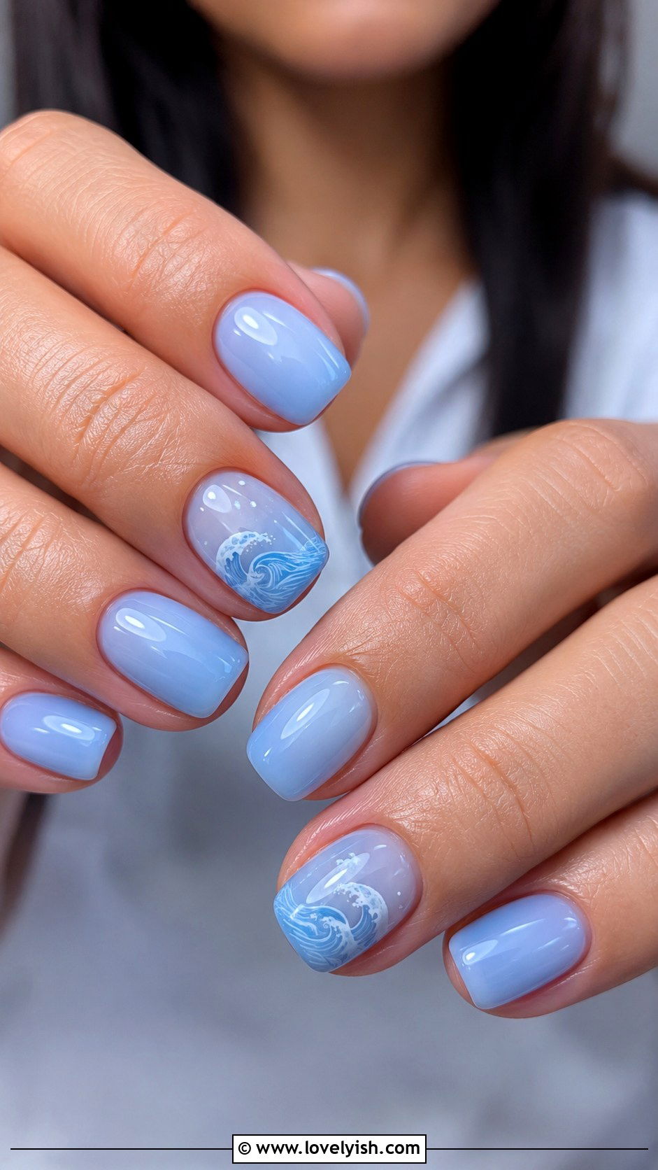 Baby Blue Summer Nails - 50 baby blue nails - 50 baby blue nails