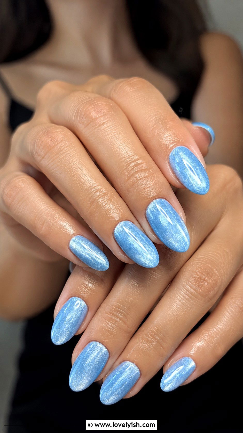 Baby Blue Velvet Nails - 50 baby blue nails - 50 baby blue nails
