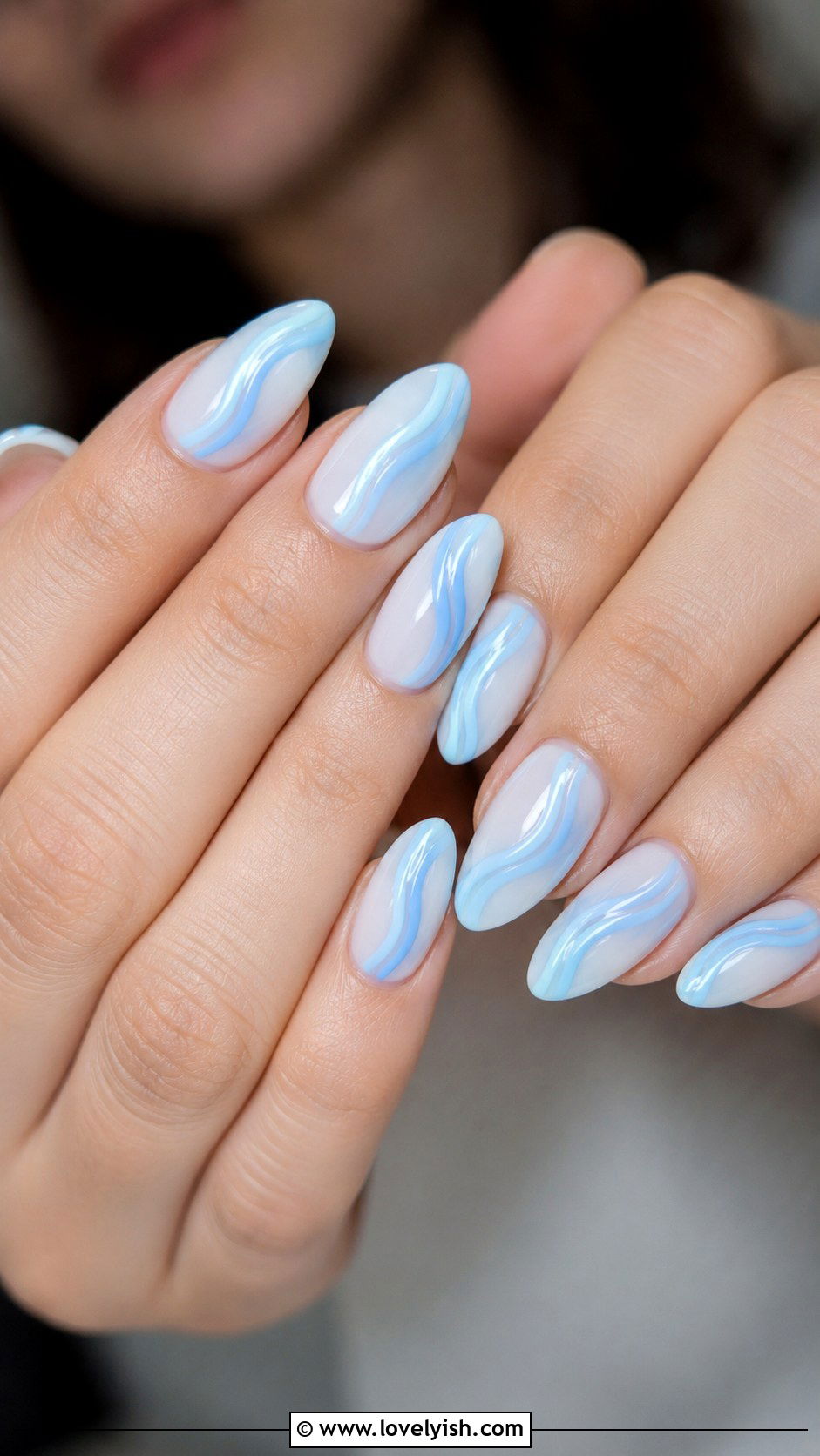 Baby Blue Wave Nails - 50 baby blue nails - 50 baby blue nails