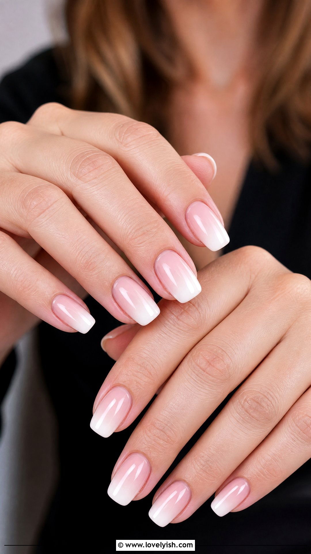 Baby Boomer Ombre Squoval Nails - 50 squoval nails - 50 squoval nails
