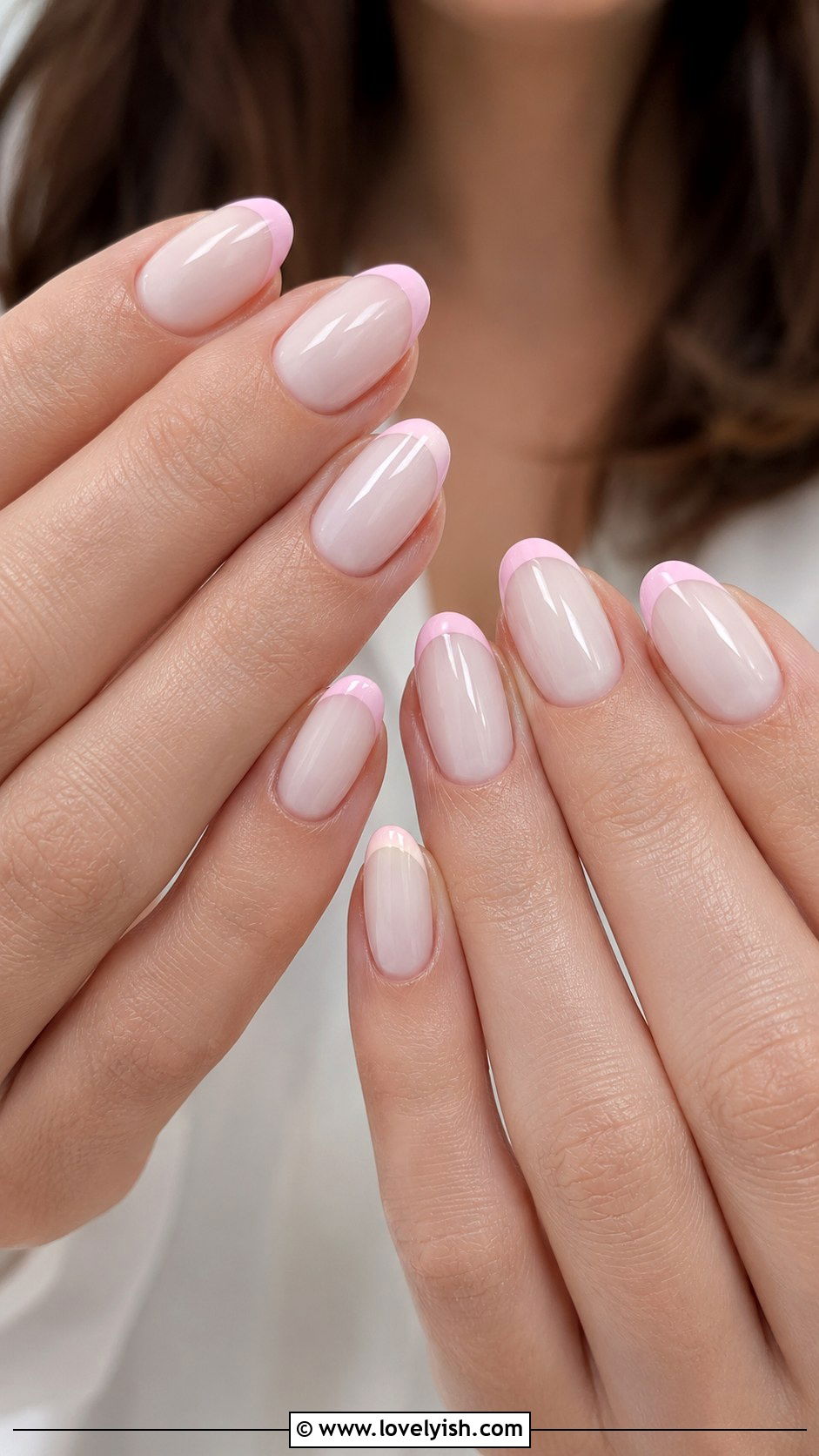 Baby Pink French Tip Nails - 45 nail tips - 45 nail tips