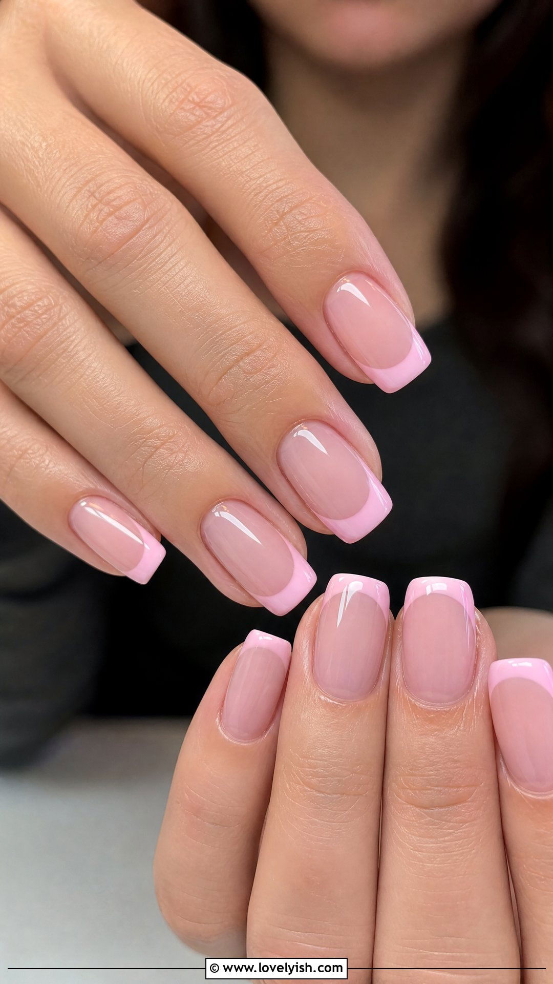 Baby Pink French Tip Nails - 50 feminine nails - 50 feminine nails