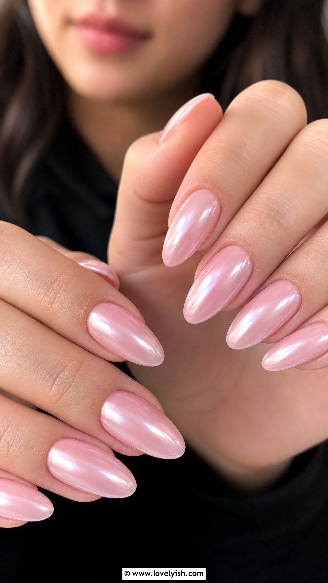 Baby Pink Glazed Donut Nails - 50 simple spring nail designs - 50 simple spring nail designs