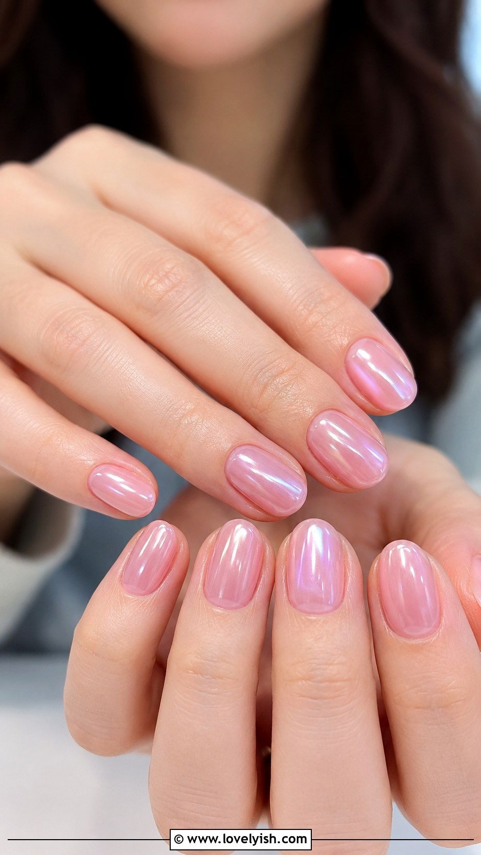 Baby Pink Glazed Nail Design - 45 cute nail designs - 45 cute nail designs
