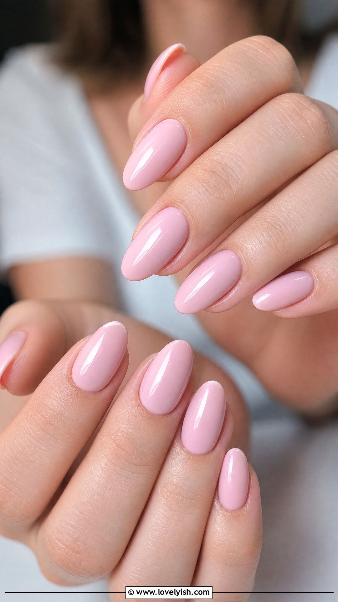 Baby Pink Glossy Wedding Nails - 50 classic wedding nails - 50 classic wedding nails