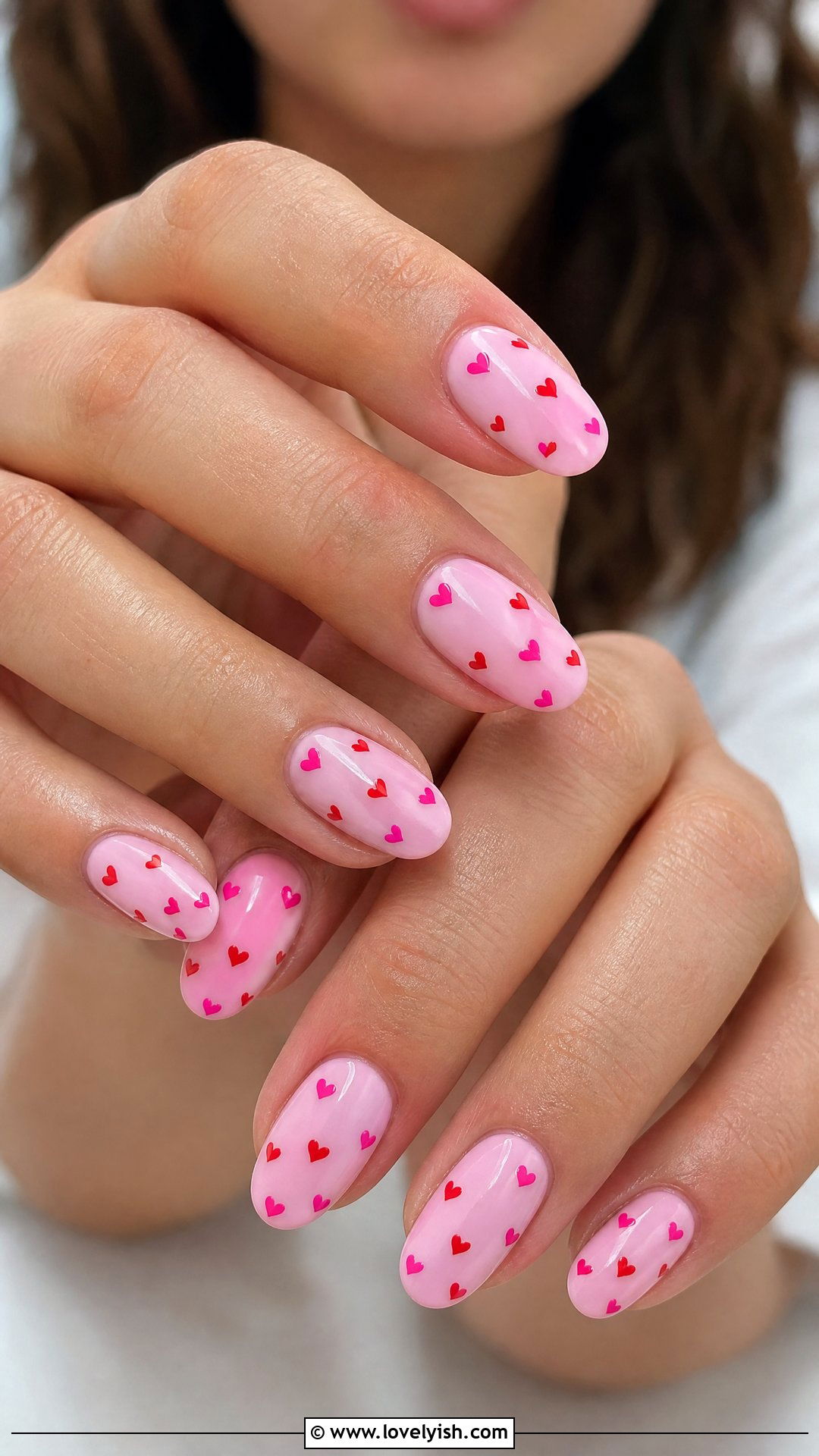 Baby Pink Heart Birthday Nails - 25 birthday nail ideas - 25 birthday nail ideas