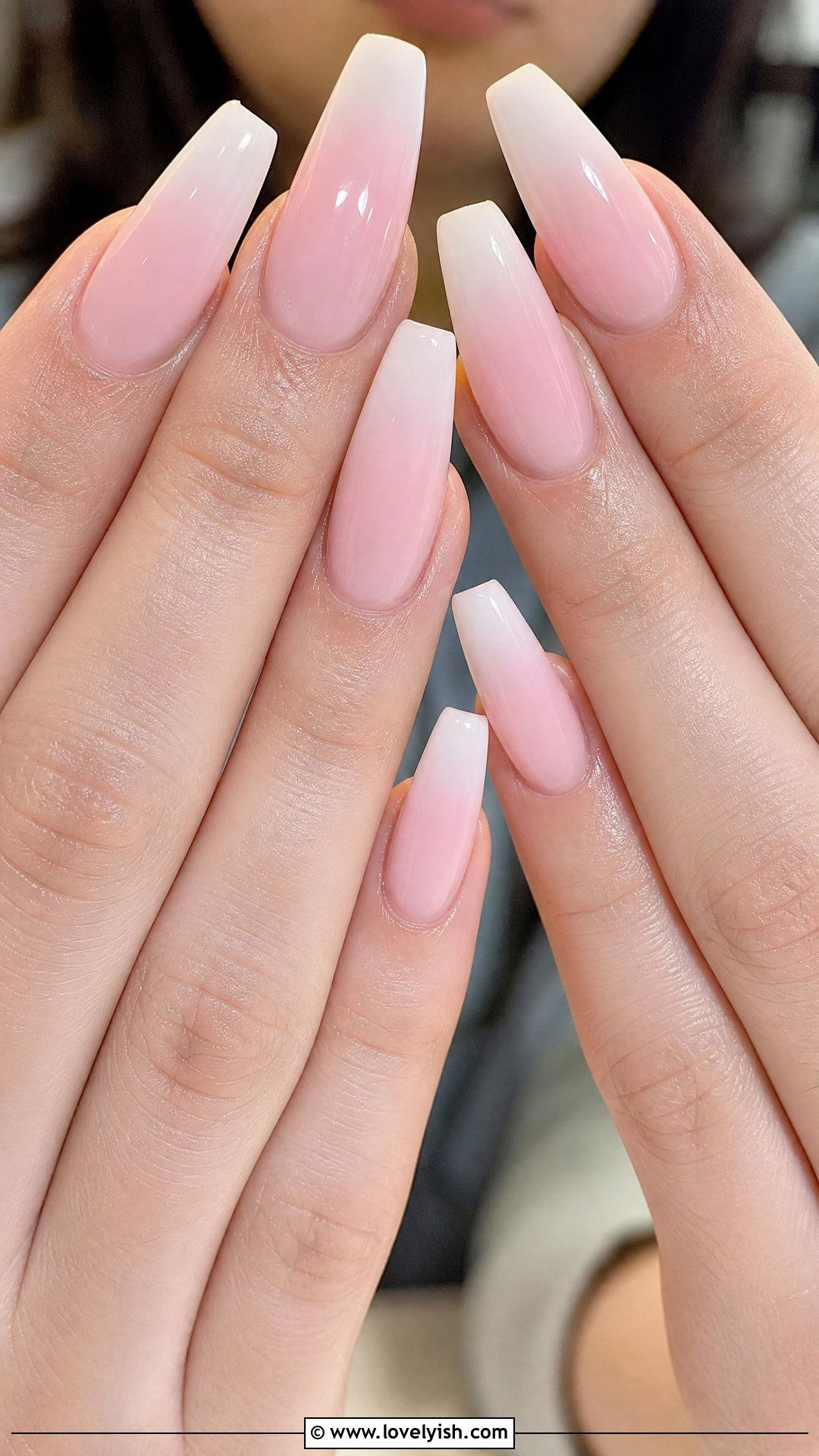 Baby Pink Ombre Long Nails - 28 nail designs for long nails - 28 nail designs for long nails