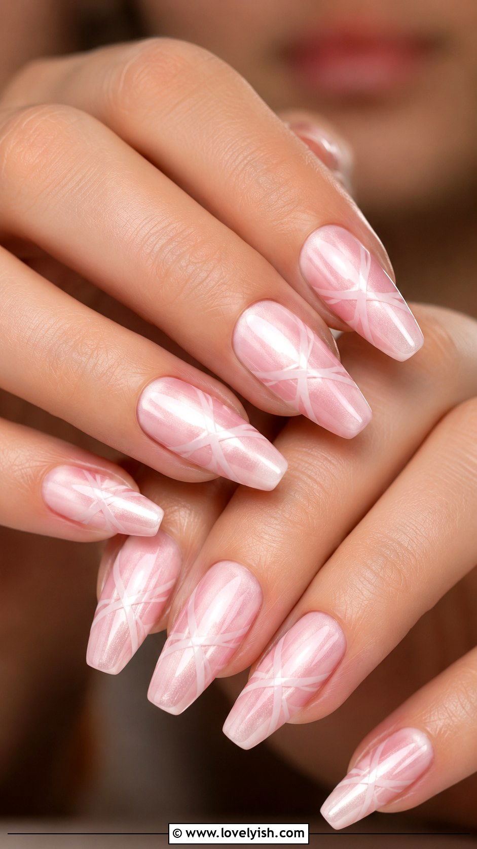 Baby Pink Velvet Nails - 50 balletcore nails - 50 balletcore nails