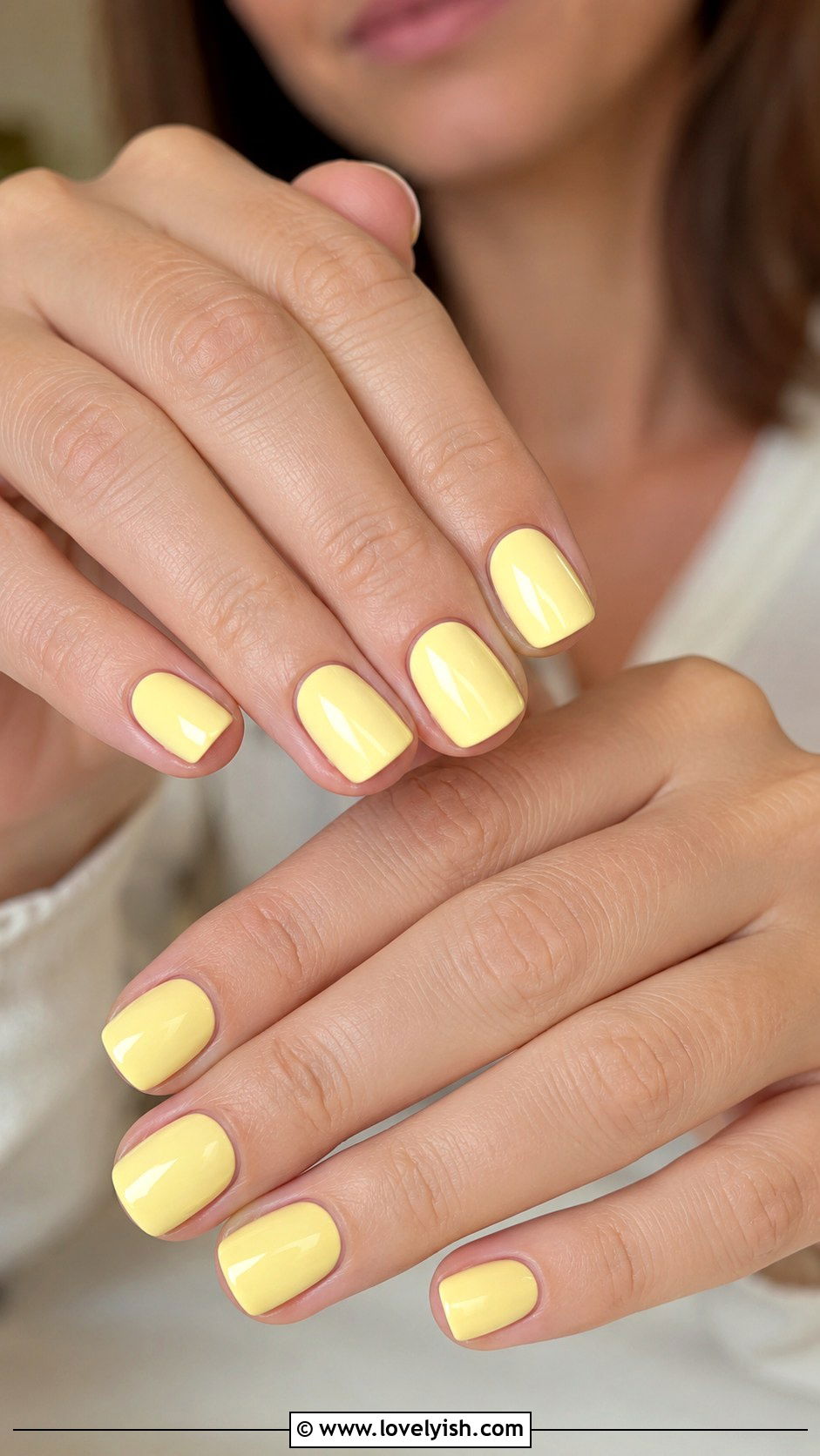 Baby Pink With White Heart Short Square Nails - 25 short square nail designs - 25 short square nail designs