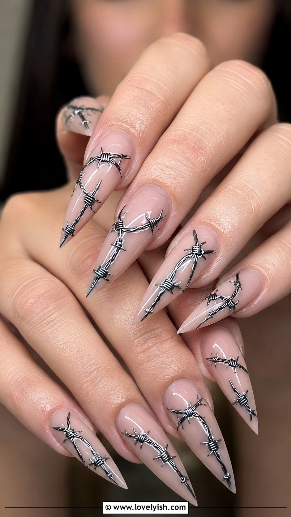 Barbed Wire Nails - 50 western nail designs - 50 western nail designs