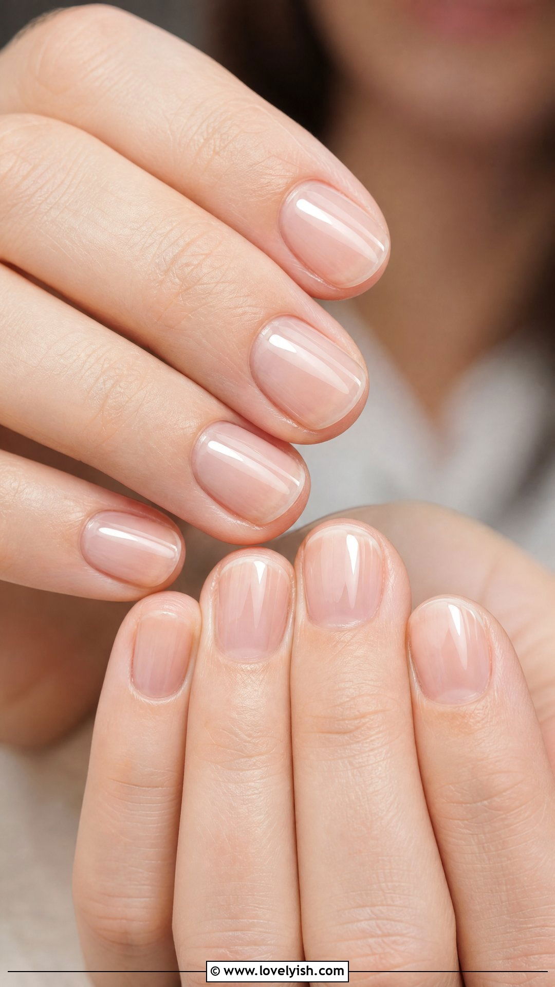 Bare Nails With Glossy Top Coat - 50 natural nails - 50 natural nails