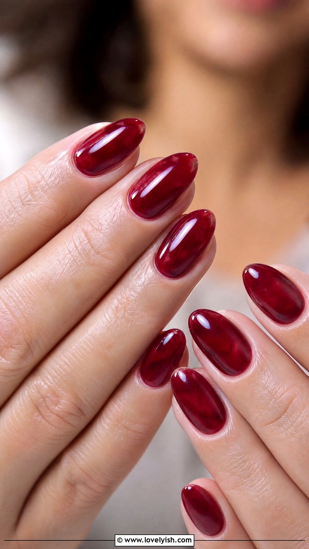 Berry Red Jelly Nails - 50 jelly nails - 50 jelly nails