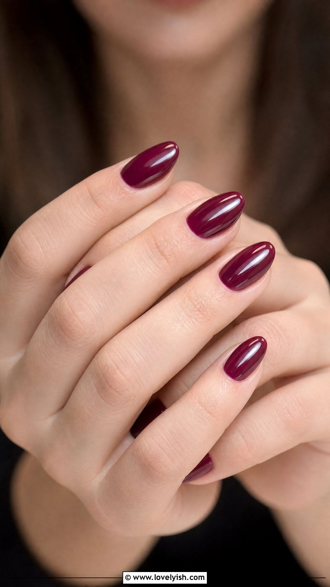 Berry Wine Short Almond Nails - 50 short almond nails - 50 short almond nails