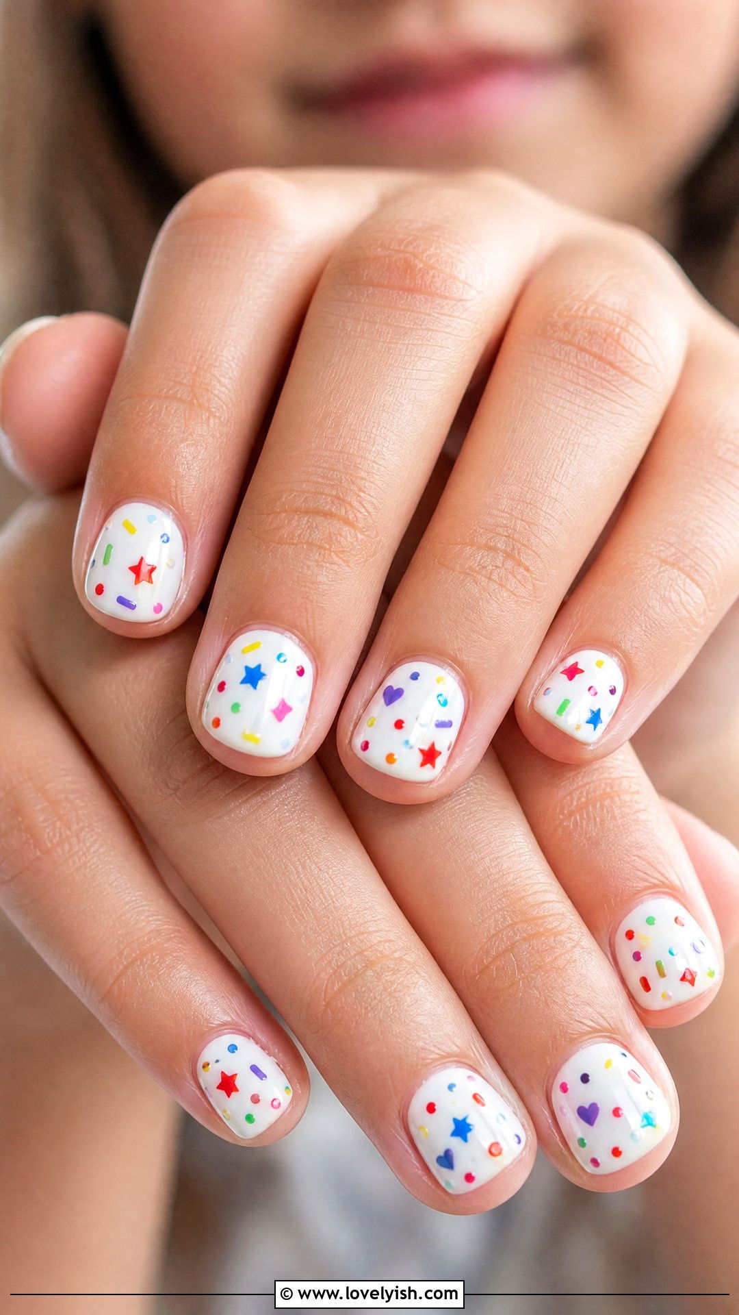 Birthday Confetti Nails - 32 nail designs for kids - 32 nail designs for kids