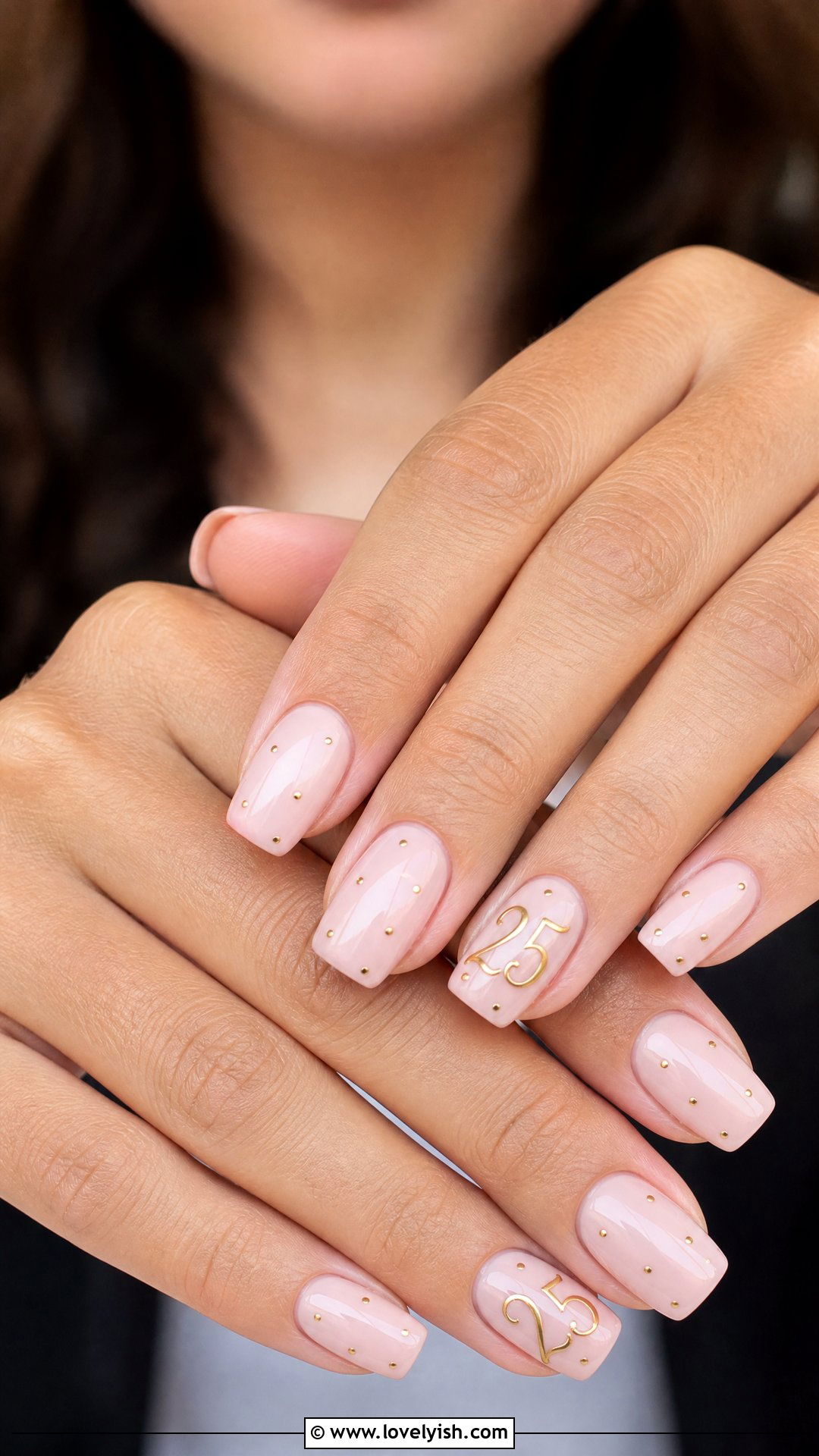 Birthday Number Accent Nails - 25 birthday nail ideas - 25 birthday nail ideas