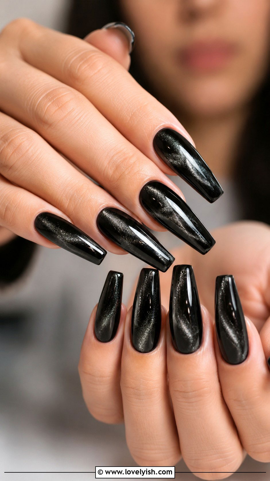 Black Cat Eye Prom Nails - 50 prom nails - 50 prom nails