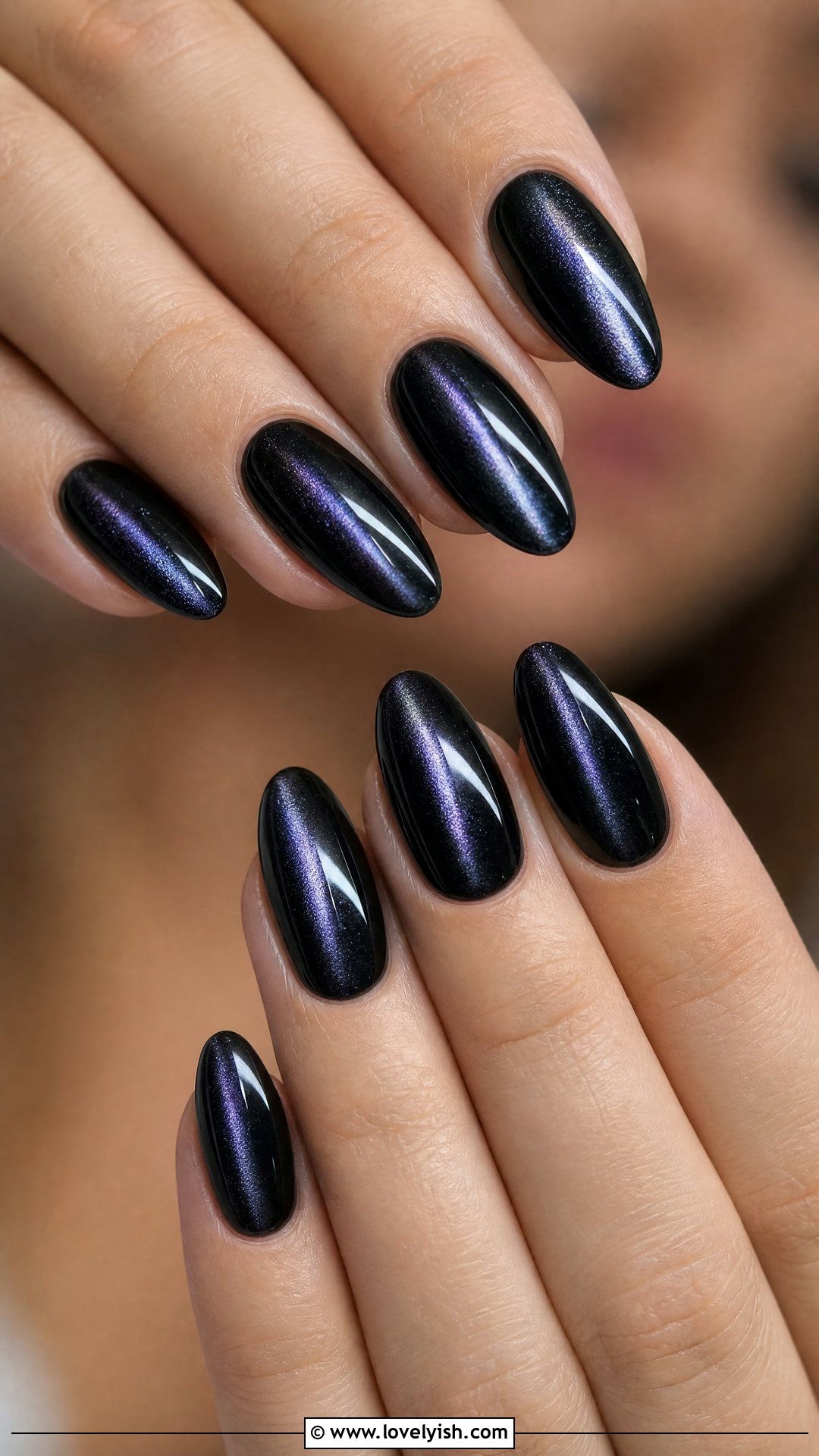 Black Cat Eye Prom Nails - 25 prom nail ideas - 25 prom nail ideas