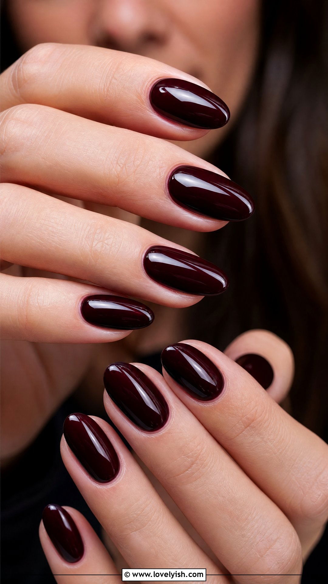 Black Cherry Red Nails - 50 edgy nails - 50 edgy nails