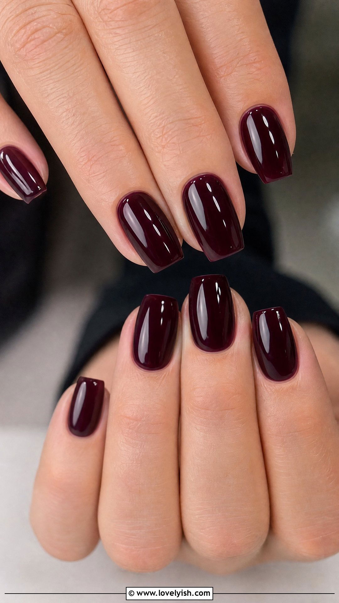 Black Cherry Short Coffin Nails - 50 short coffin nails - 50 short coffin nails