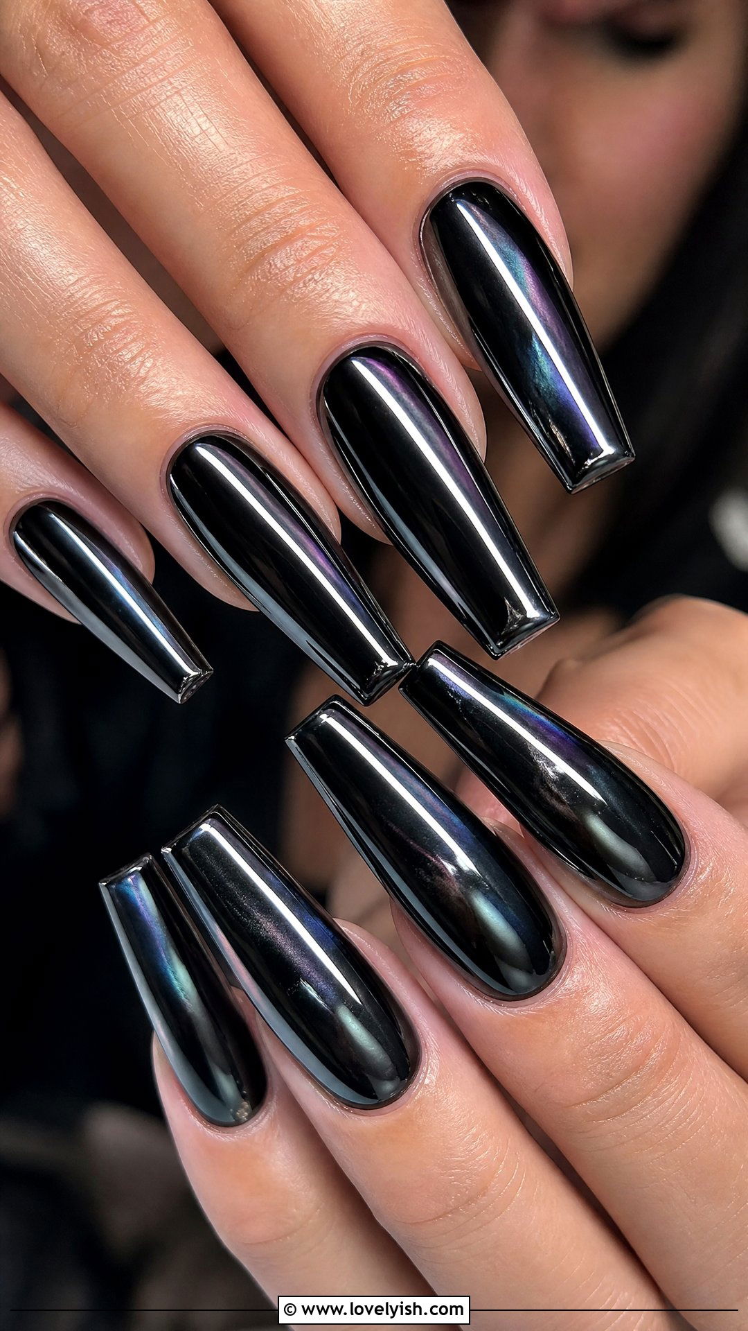 Black Chrome Gothic Nails - 50 gothic nails - 50 gothic nails