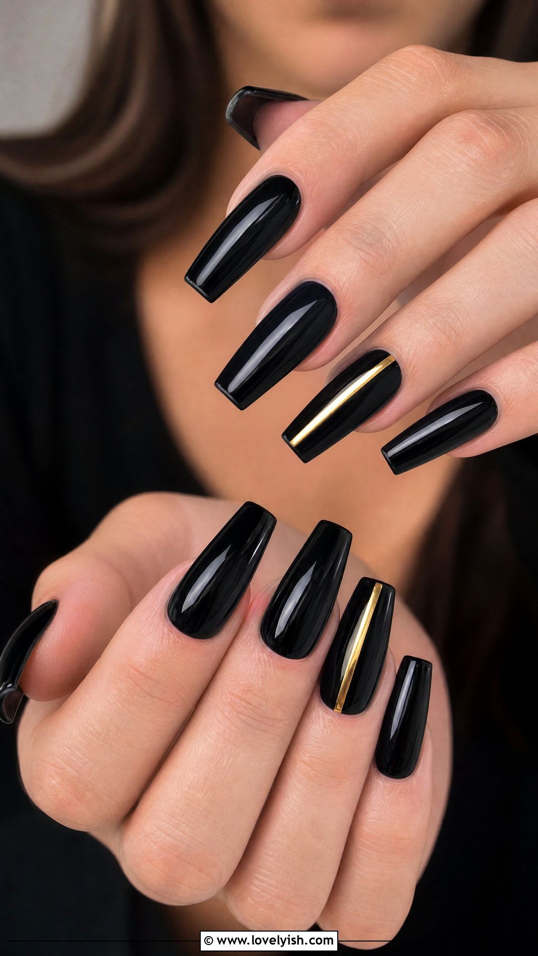 Black Coffin Acrylic Nails - 25 acrylic nails designs - 25 acrylic nails designs