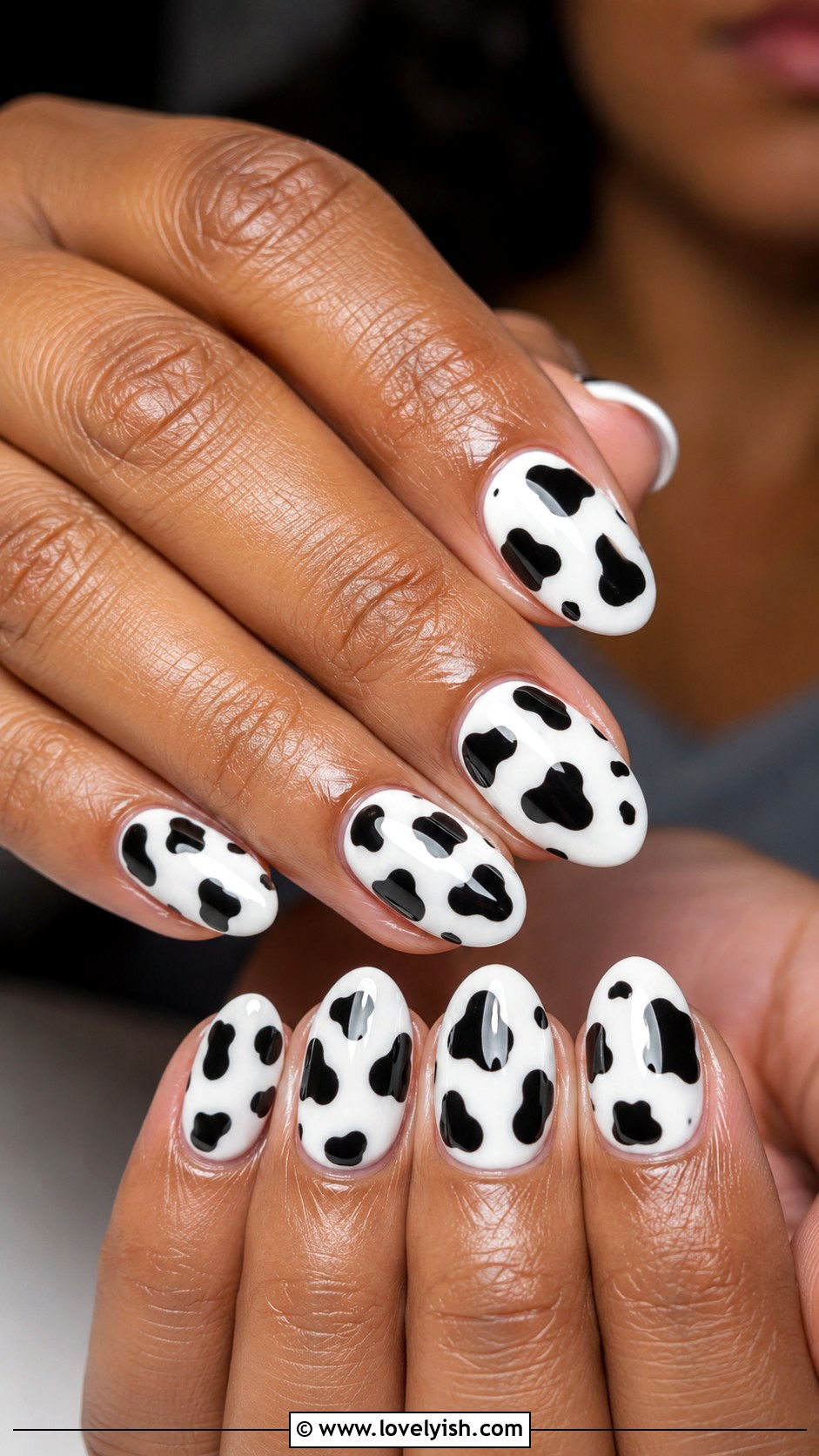 Black Cow Print Nails - 31 black nail design ideas - 31 black nail design ideas