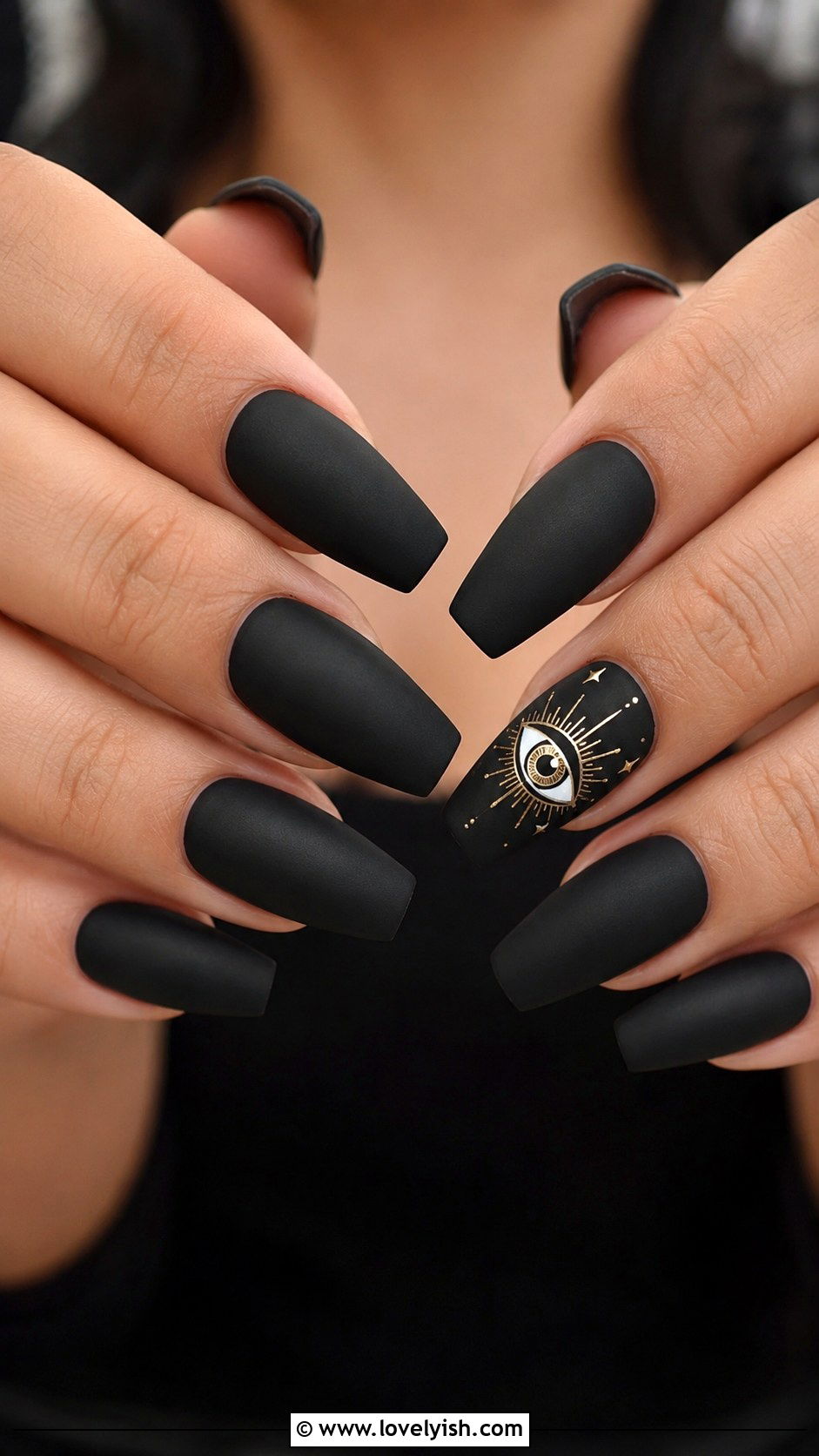 Black Eye Accent Nails - 50 mens nail design ideas - 50 mens nail design ideas