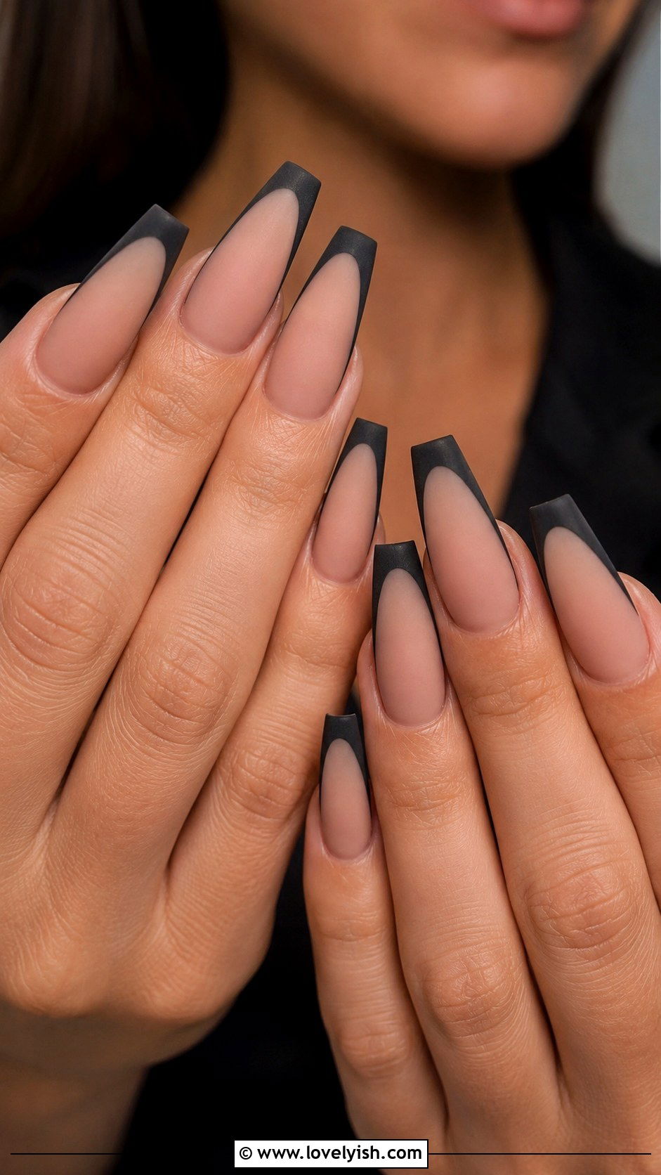 Black French Tip Nails - 25 french nails design ideas - 25 french nails design ideas
