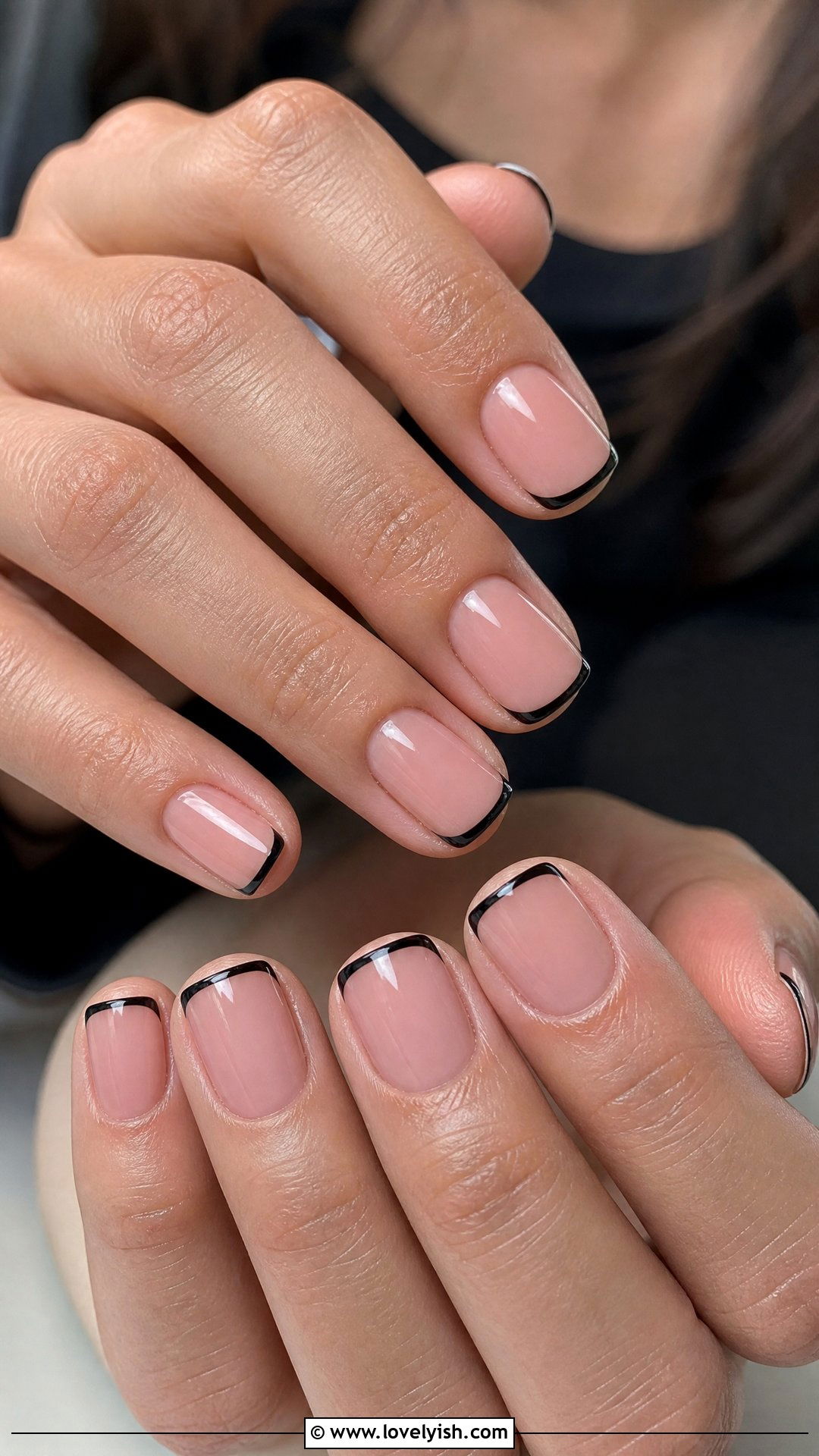 Black French Tip Nails - 50 colored french tip nails - 50 colored french tip nails