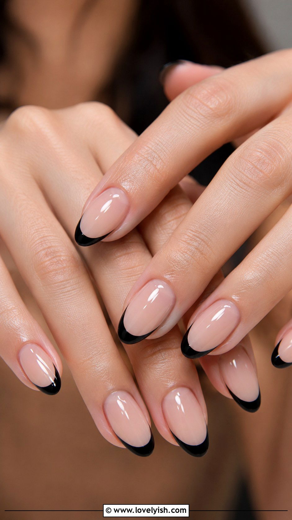 Black French Tip Nails - 31 black nail design ideas - 31 black nail design ideas