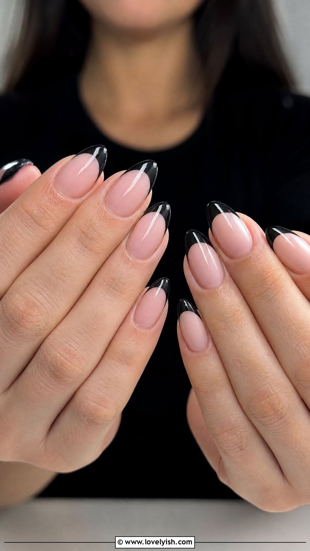 Black French Tip Nails - 25 black nails design ideas - 25 black nails design ideas