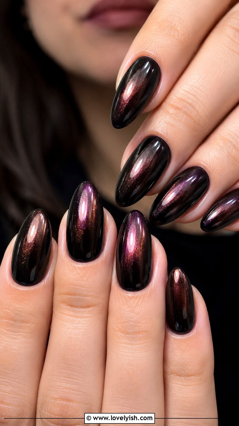 Black Glazed Donut Nails - 31 black nail design ideas - 31 black nail design ideas