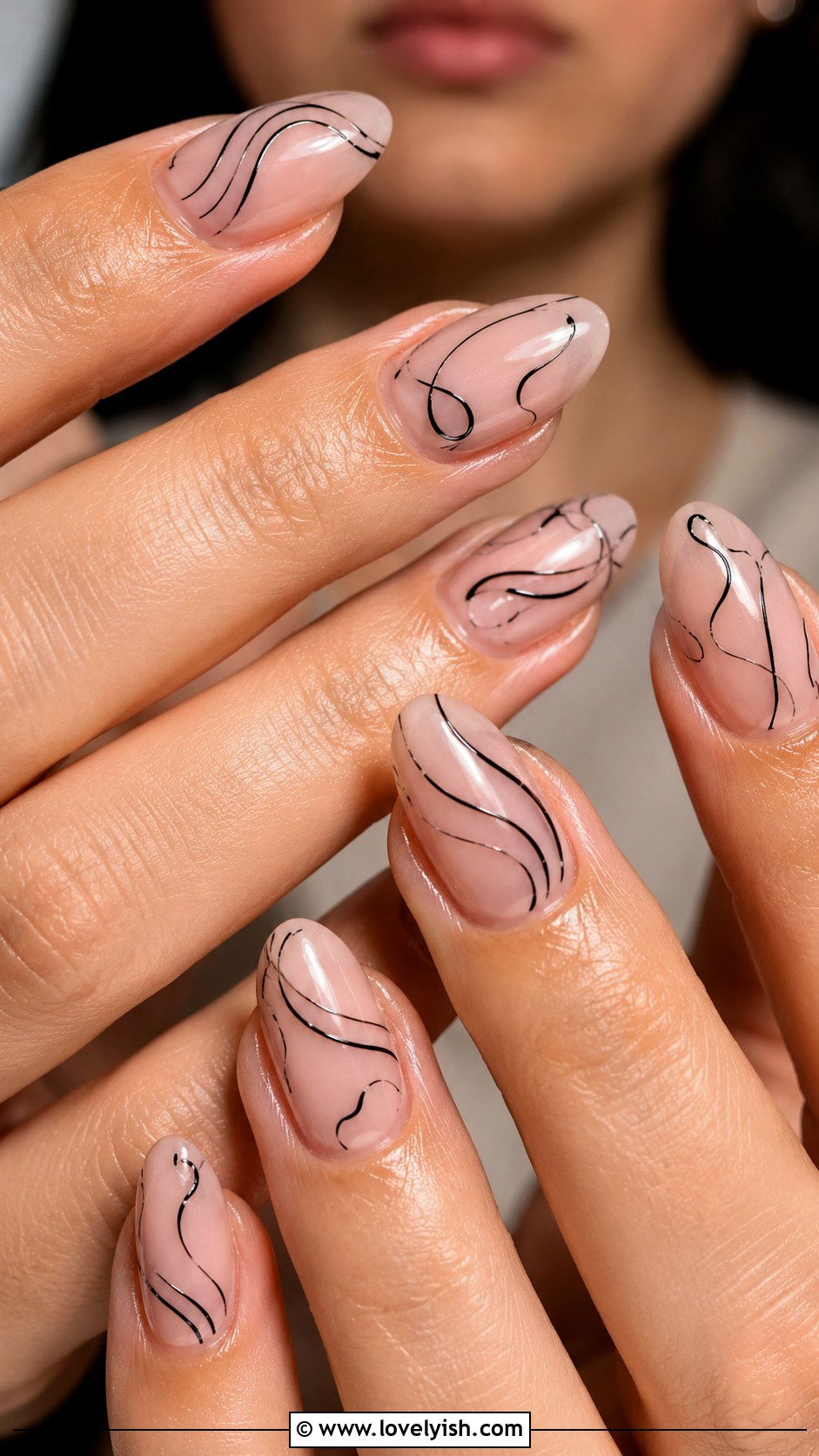 Black Line Art Nails - 31 simple nail art ideas - 31 simple nail art ideas