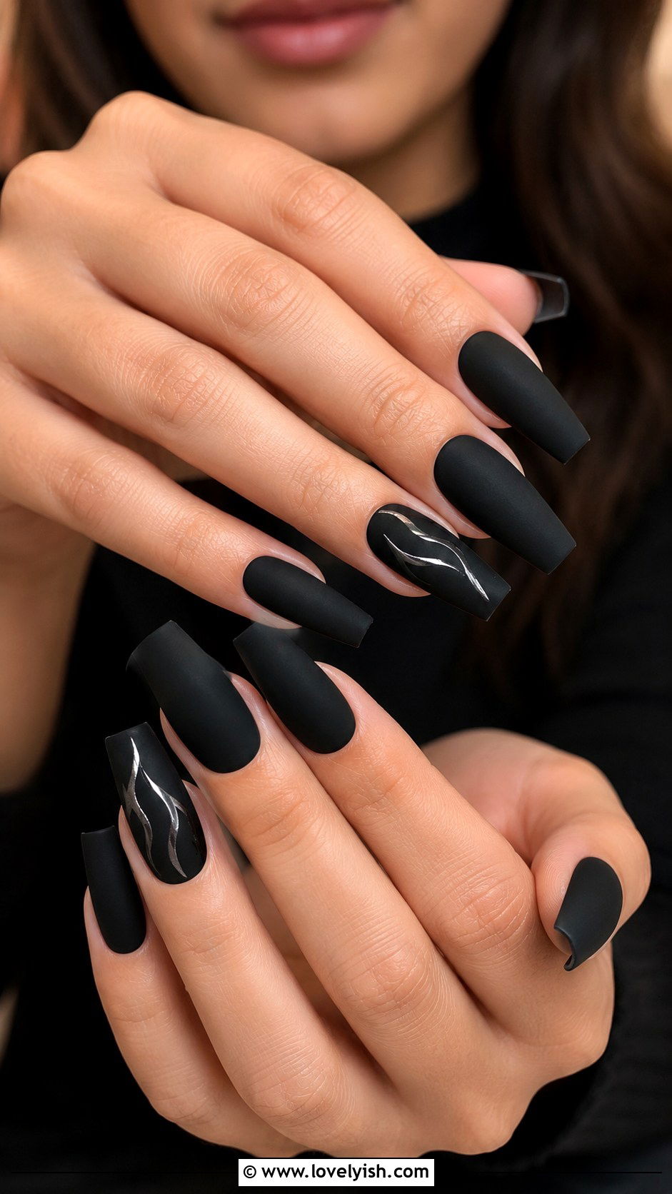 Black Matte Coffin Press On Nails - 50 press on nails - 50 press on nails