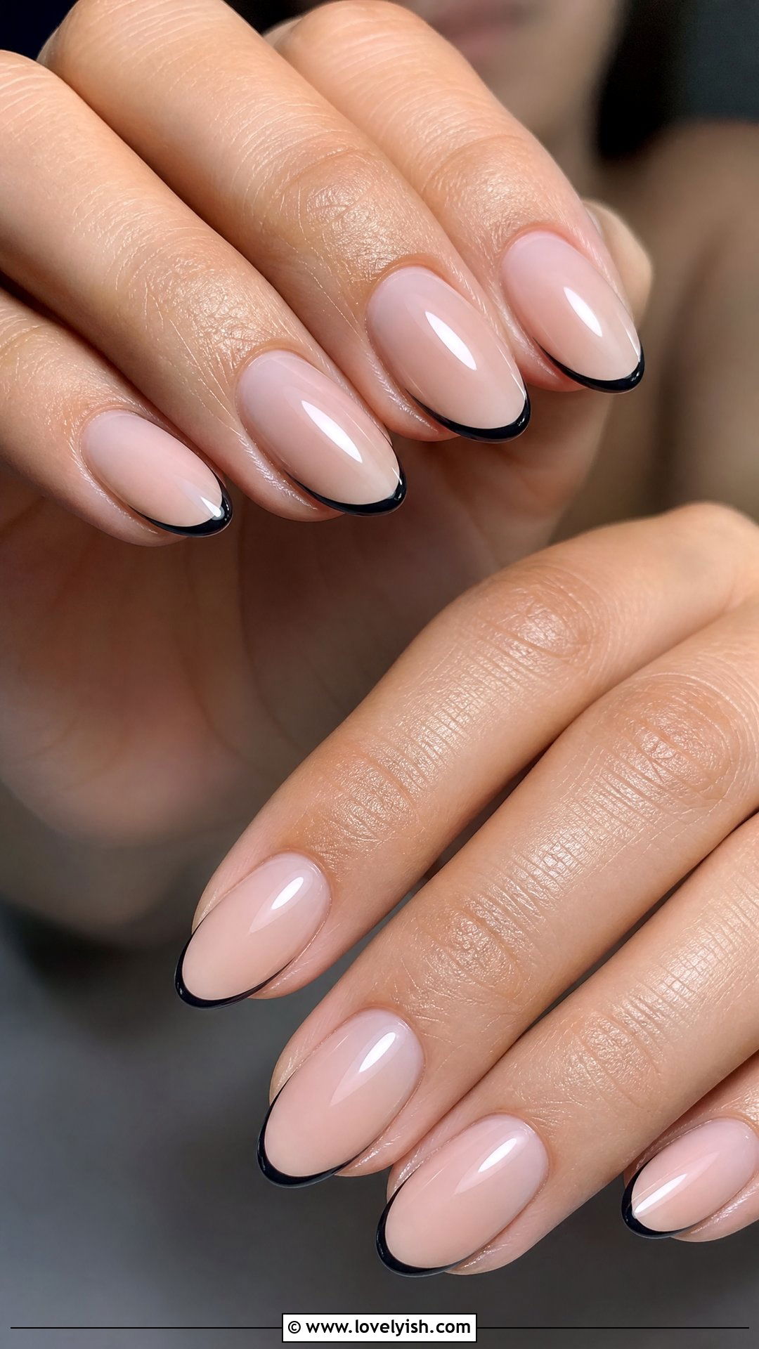 Black Micro French Tip Nails - 41 nail design simple - 41 nail design simple
