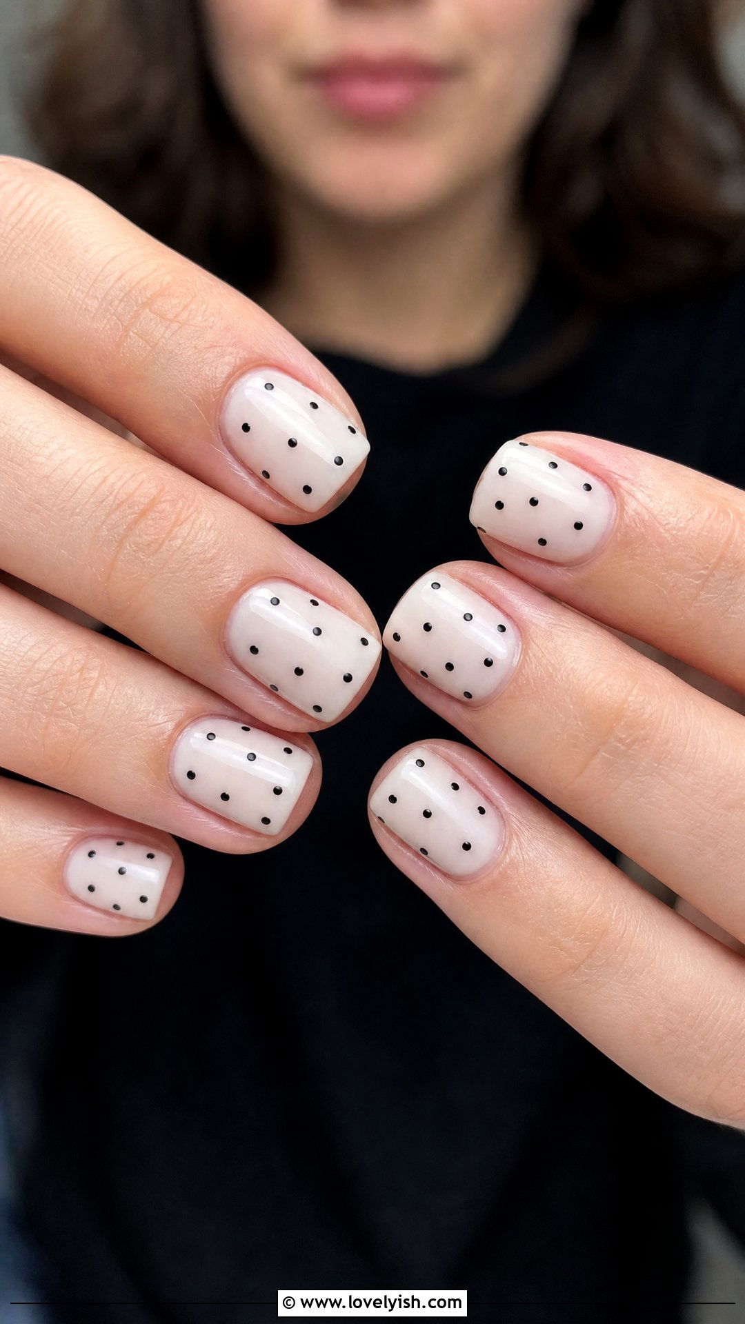 Black Polka Dot Nails - 25 black nails design ideas - 25 black nails design ideas
