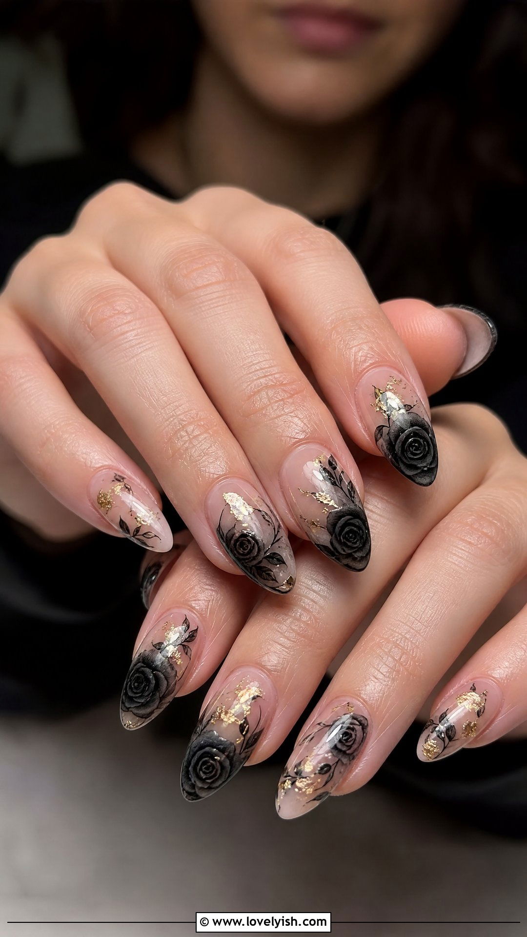 Black Rose Gothic Nails - 50 gothic nails - 50 gothic nails