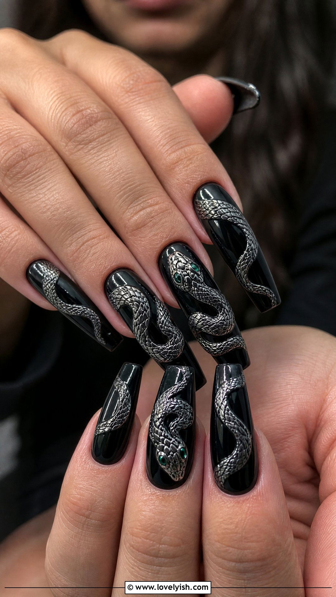 Black Snake Gothic Nails - 50 gothic nails - 50 gothic nails