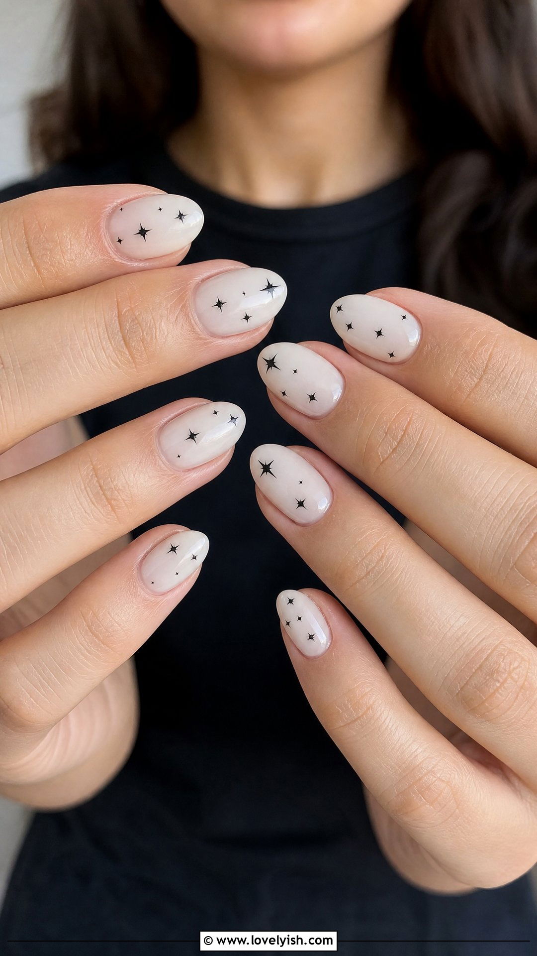 Black Star Nails - 25 black nails design ideas - 25 black nails design ideas
