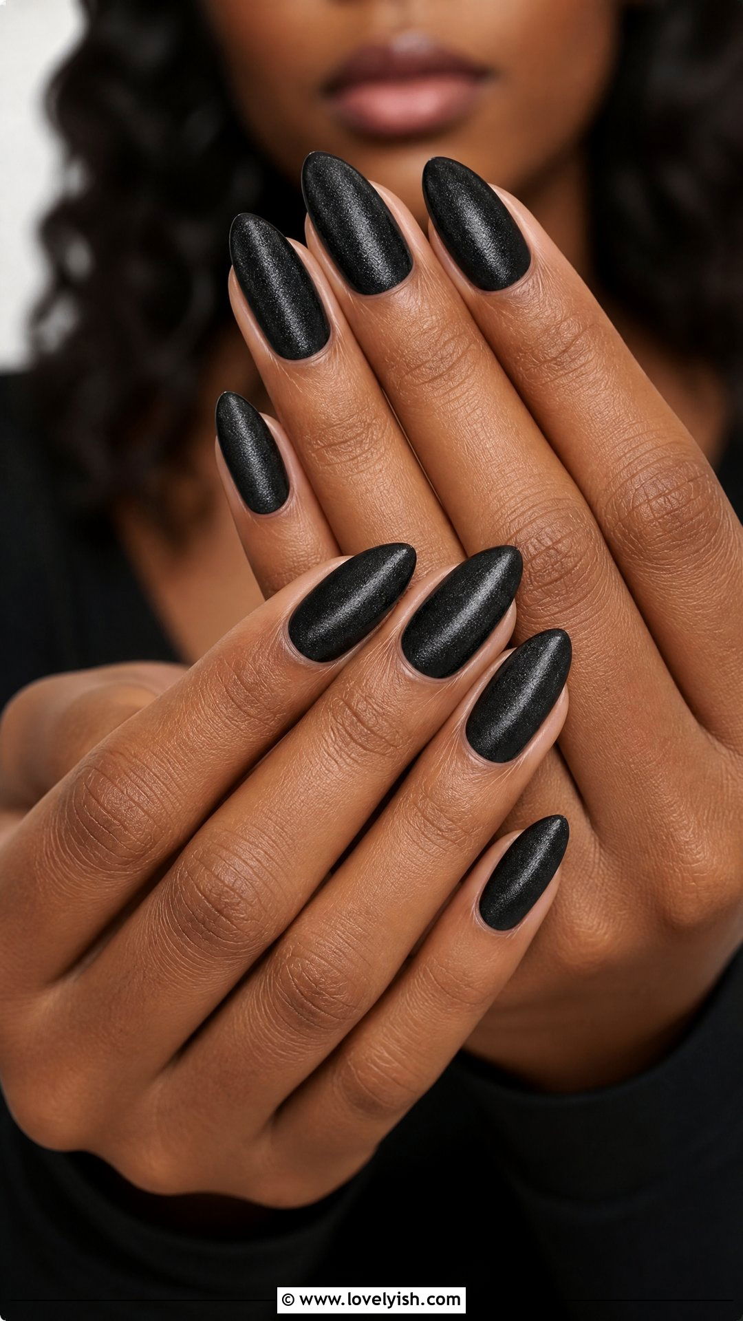 Black Velvet Nails - 50 black nails - 50 black nails