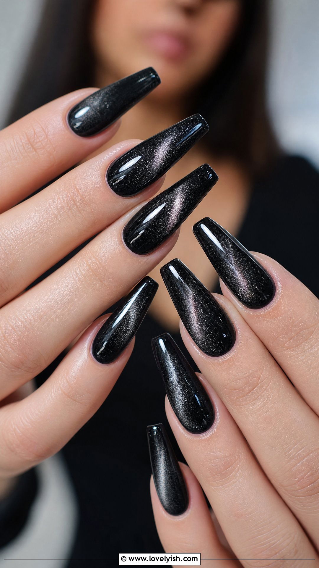 Black Velvet Nails - 25 black nails design ideas - 25 black nails design ideas