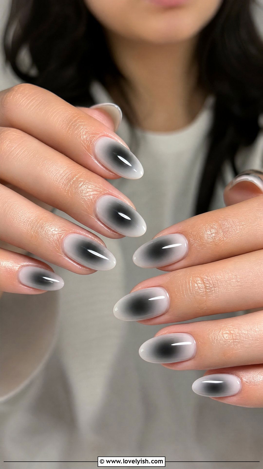 Black and White Aura Nails - 25 black and white nail art ideas - 25 black and white nail art ideas